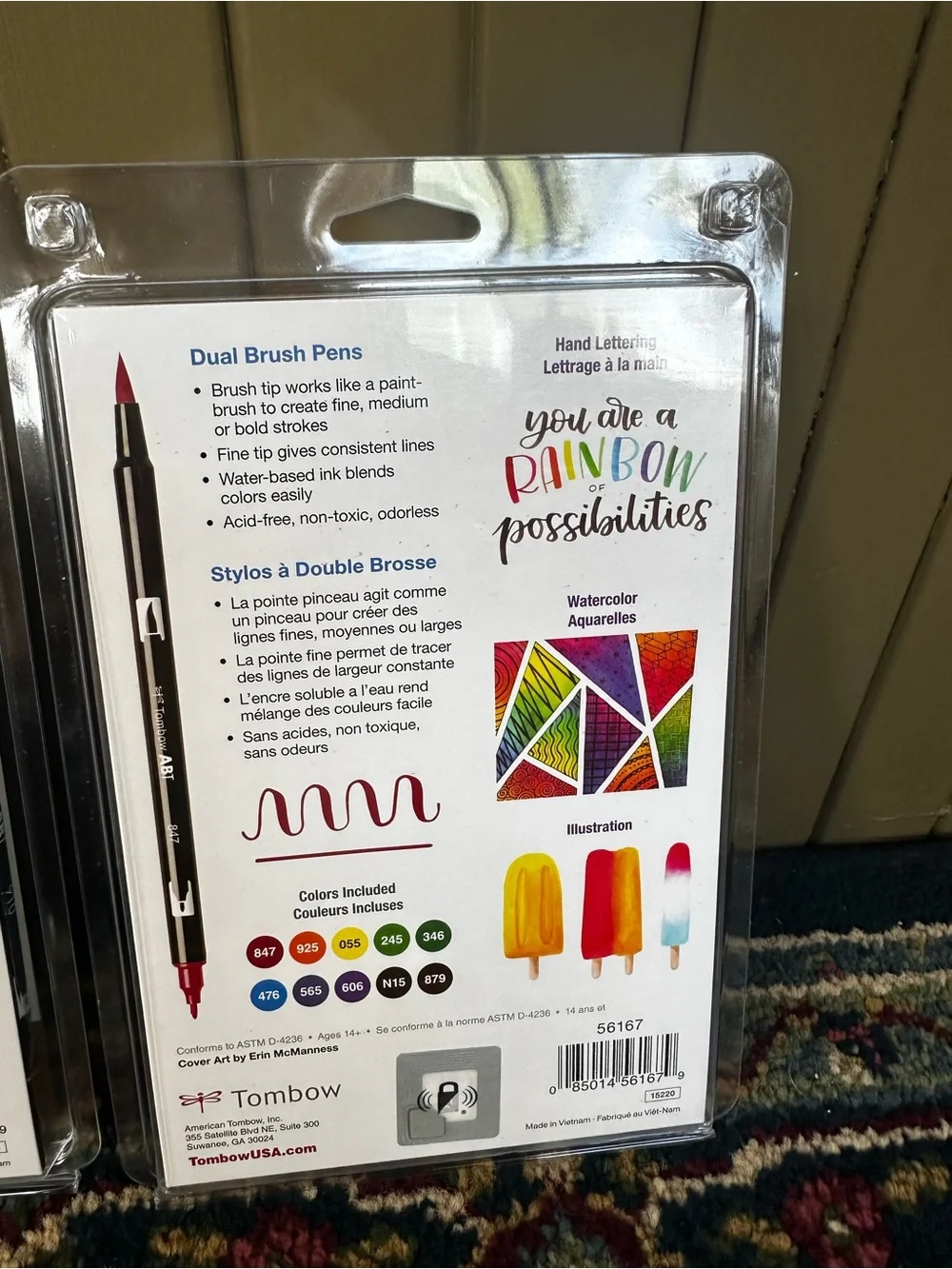 Tombow Dual Brush Pens Set - Primary & Portrait Colors NEW Back To School